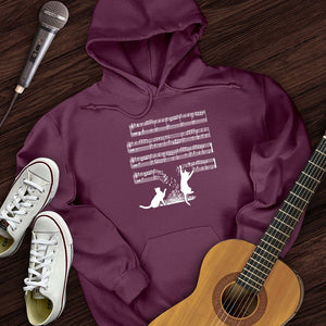 Cat Music Sheet Hoodie
