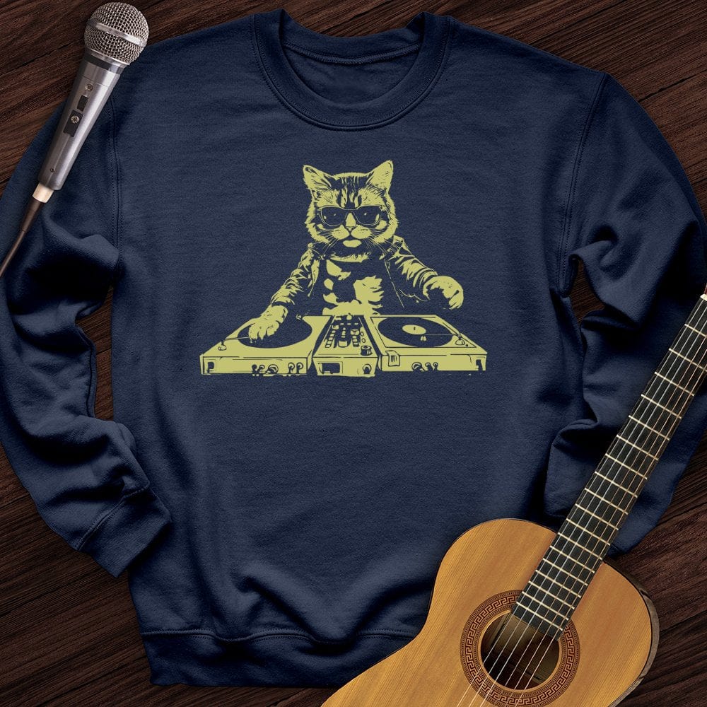 Cat DJ Crewneck