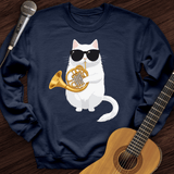 Cat Playing French Horn Crewneck