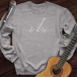 Acoustic Guitar Heart Beat Crewneck