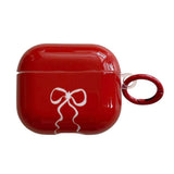 Red Bow Coquette AirPods Case