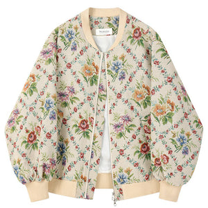Retro Floral Bomber Jacket