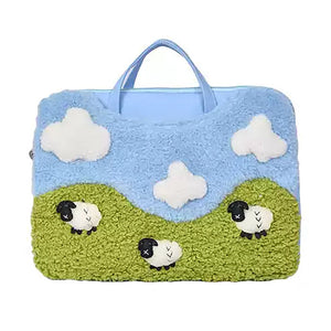 Sheep Embroidery Aesthetic Handbag