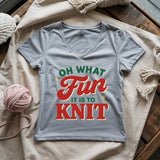 Fun It Is To Knit Lady V-neck