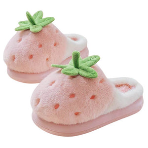 Strawberry Fluffy Slippers