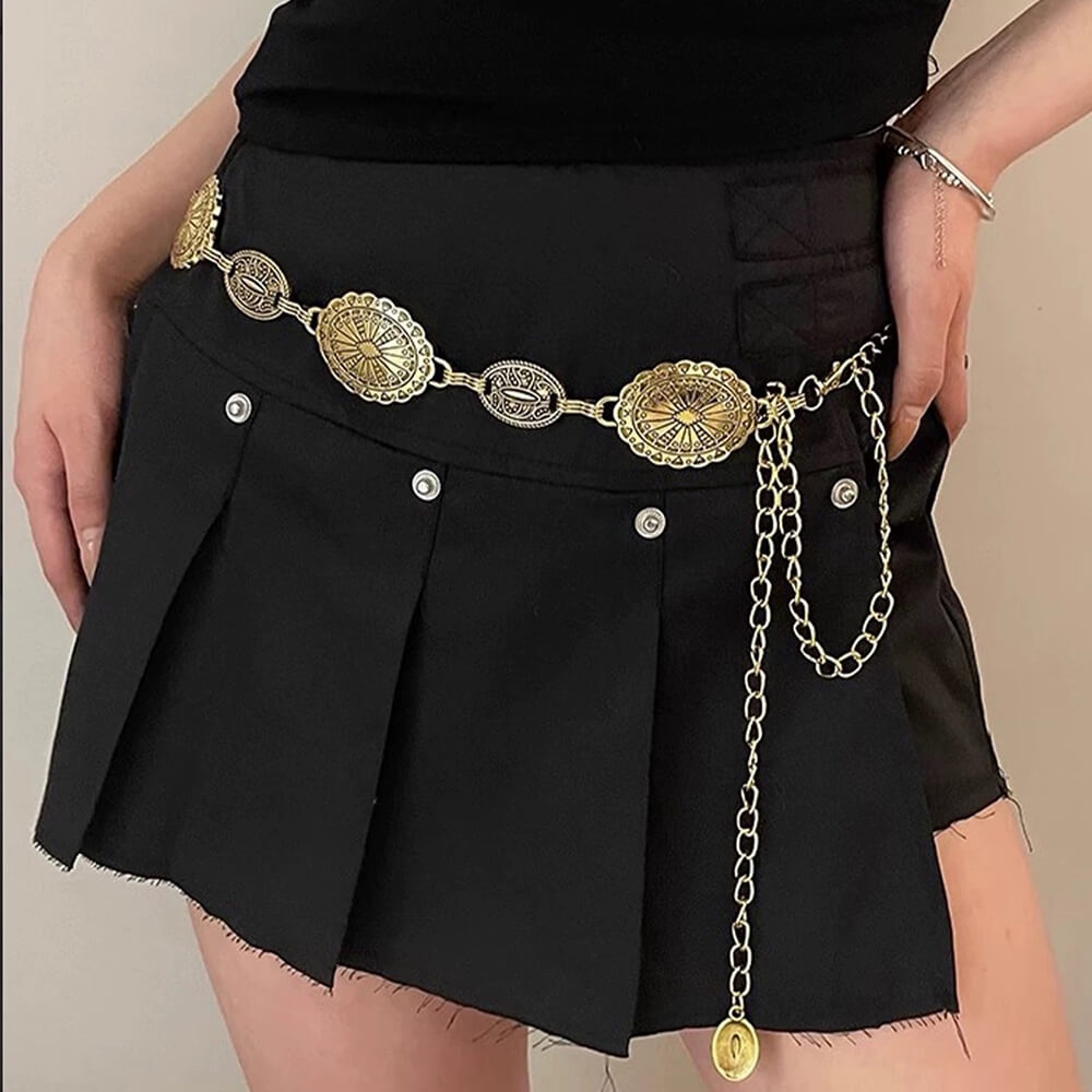 Vintage Style Medallion Chain Belt