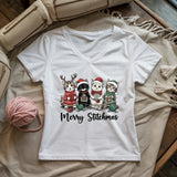 Merry Stitchmas Lady V-neck