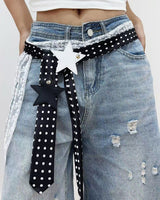 Y2K Polka Dot Statement Ribbon Belt
