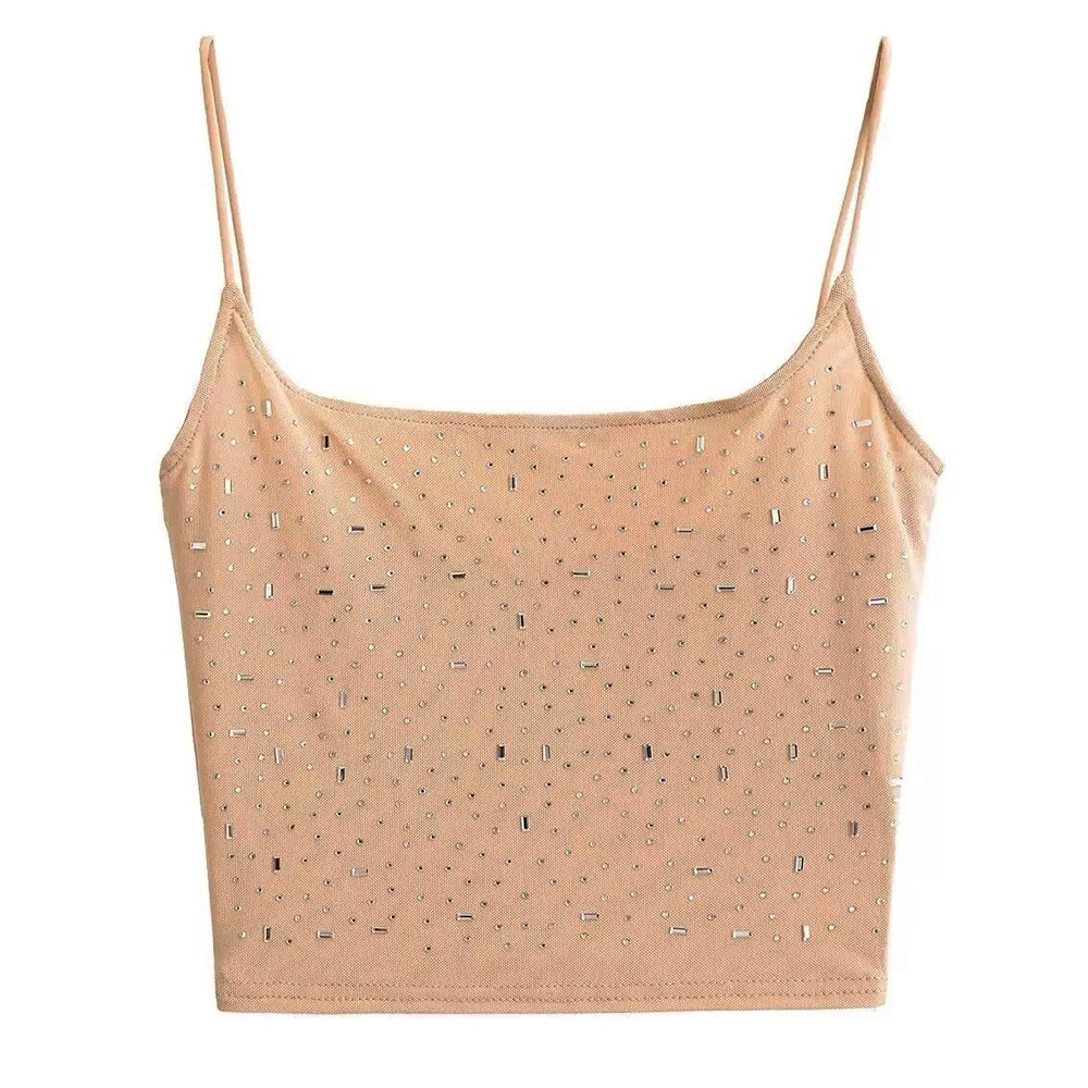Popstar Personality Rhinestone Tank Top