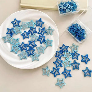 Y2K Pastel Star Hair Clips Set